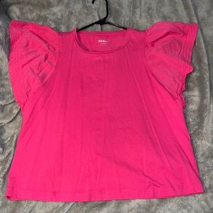 Flutter-sleeve paneled t shirt